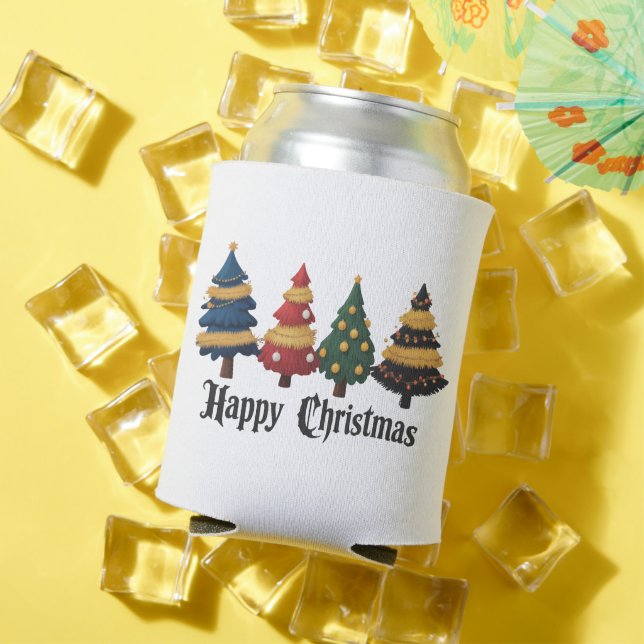 Porta-lata Árvores de Natal Feriado Feliz Natal Grunge (Verão in situ)