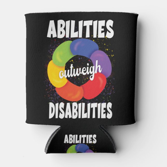 Porta-lata As capacidades superam as deficiências, inspiração (Frente)