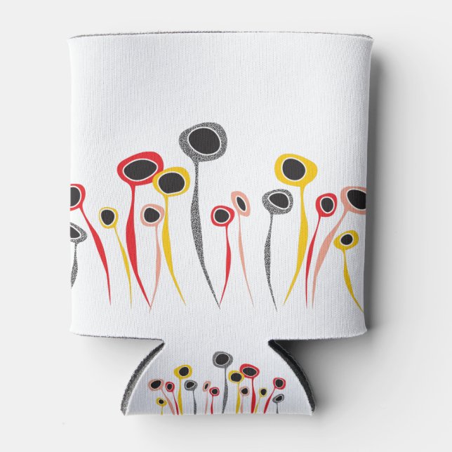 Porta-lata As Flores Retro Podem Arrefecer (Frente)