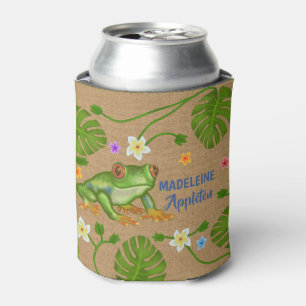 Porta-lata As folhas tropicais do sapo florescem o nome