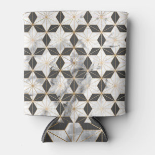 Porta-lata Asanoha Japonês: Dourado Padrão Marble.