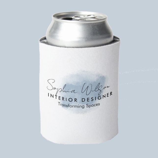 Porta-lata Assinatura de Cores d'água para Empresas Profissio (Criador carregado)