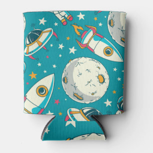 Porta-lata Astronautas De Dodle: Padrão Espacial Bastante.