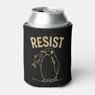Porta-lata Ativismo de Resistência aos Pinguins Protesto Vint