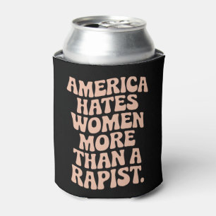 Porta-lata Ativista Feminista do Protesto Anti Trump Anti MAG
