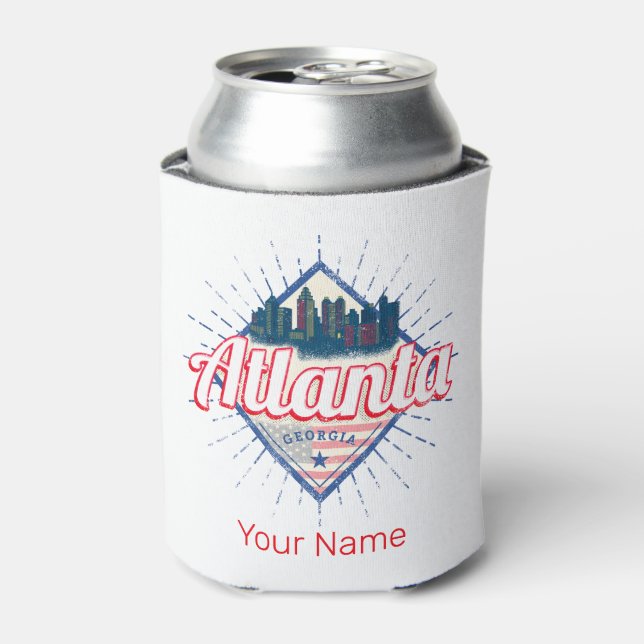 Porta-lata Atlanta Georgia Estados Unidos Retro Skyline (Can Front)