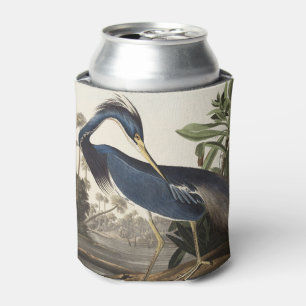 Porta-lata Audubon Louisiana Heron Birds da América Art Impre