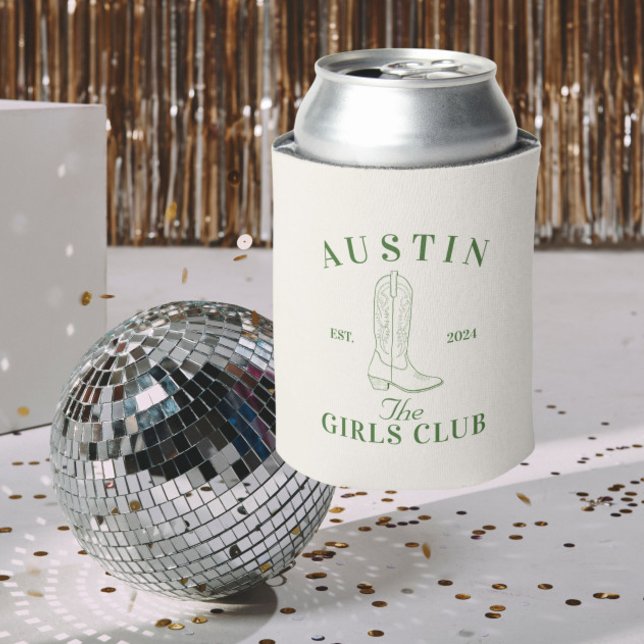 Porta-lata Austin Bachelorette Girls Club Can Cooler (Criador carregado)
