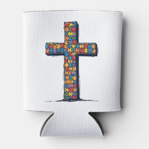 Porta-lata Autismo Consciência Mês Religião Cristo Jesus
