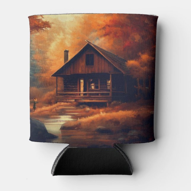 Porta-lata Autumn/Fall/Halloween/pintura russa (Frente)