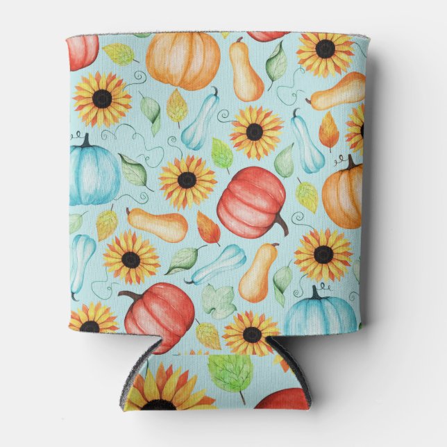 Porta-lata Autumn Pumpkins Girassóis (Frente)