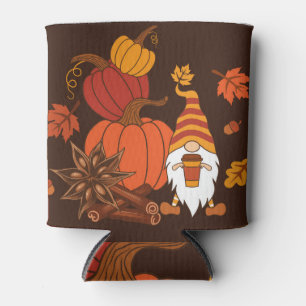 Porta-lata Autumn Pumpkins Gnome Spice Card