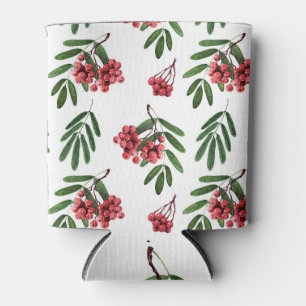 Porta-lata Autumn Rowan, Bright Watercolor Fundo.