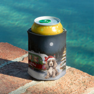 Porta-lata Aventura de Natal do Winter Cocker Spaniel Caravan