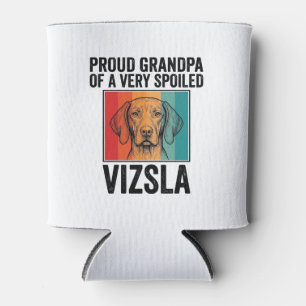 Porta-lata Avô Orgulhoso Vizsla Design Vintage Amante de Cães