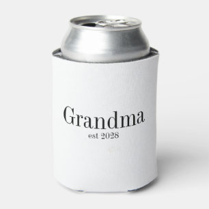 Porta-lata Avó Personalizado Moderno Preto e Branco