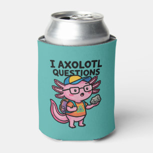Porta-lata Axolote Nerd Sarcástico Eu Faço Perguntas de Axolo