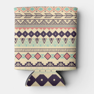 Porta-lata Aztec Tribal Stripes: Ilustração Vintage