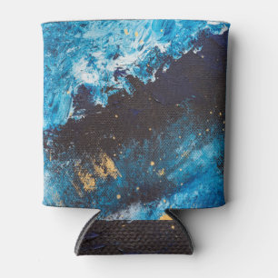 Porta-lata Azul acrílico, pintura a céu estrelado.