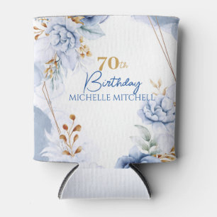 Porta-lata Azul Azul de 70 Personalizado Dourado