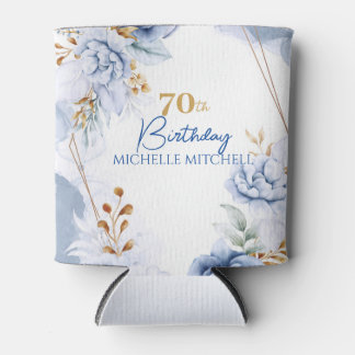 Porta-lata Azul Azul de 70 Personalizado Dourado