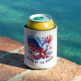 Porta-lata Azul Branco Vermelho Patriótico Americano