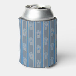 Porta-lata Azul Cinza Pipoca Azul Divertido e Elegante