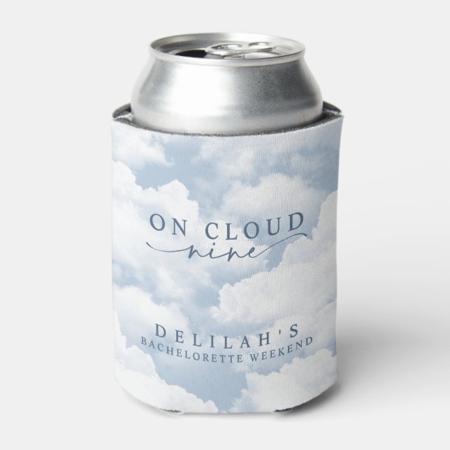 Porta-lata Azul Claro "On Cloud Nine" Fim de Semana de Desped (Can Front)
