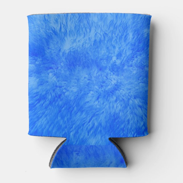 Porta-lata Azul Com Pelo Francês Fresco (Frente)