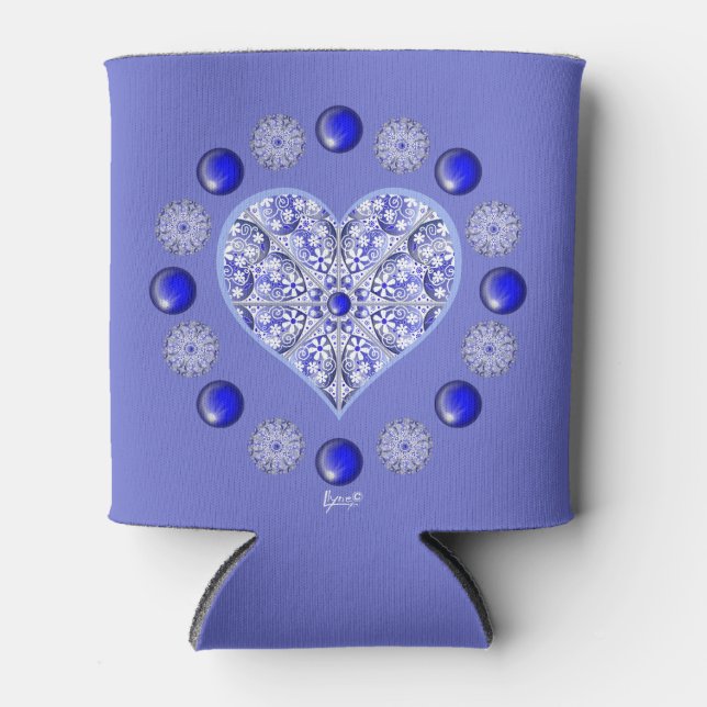 Porta-lata Azul de rendas cerâmicas de Grécia (Frente)