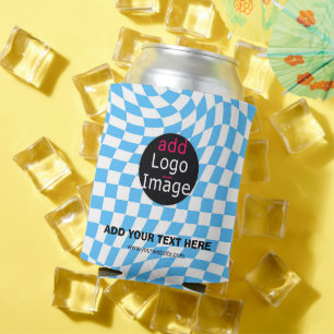 Porta-lata Azul do Verificador Comercial Personalizado Modern