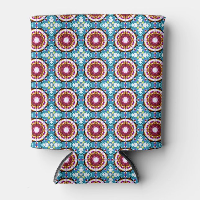 Porta-lata Azul e Brown Summer Beach Design Tropical (Frente)