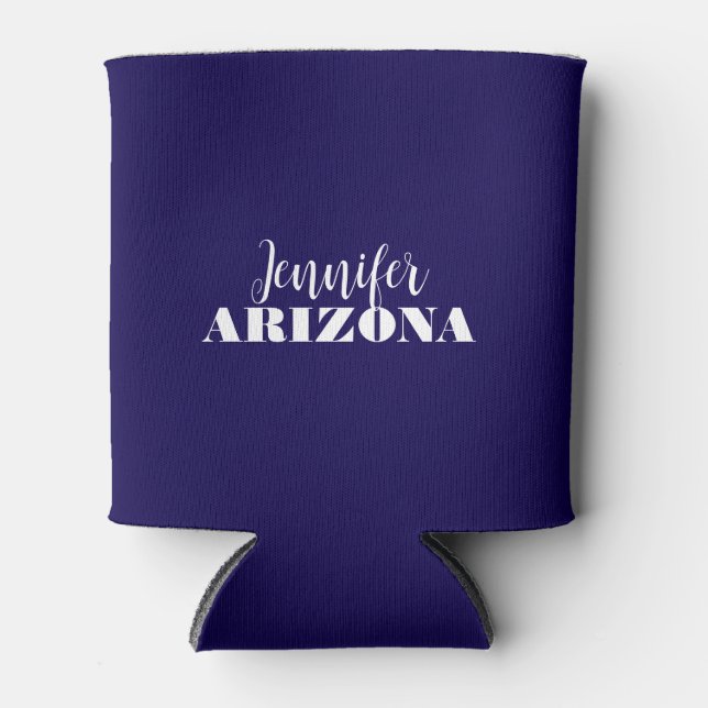 Porta-lata Azul-escuro elegante moderno e profissional (Frente)