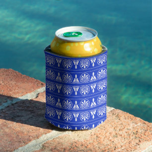 Porta-lata Azul-padrão mediterrânico grego árabe