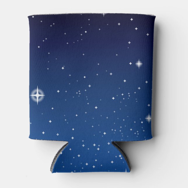 Porta-lata Azul profundo céu noturno estrelado (Frente)