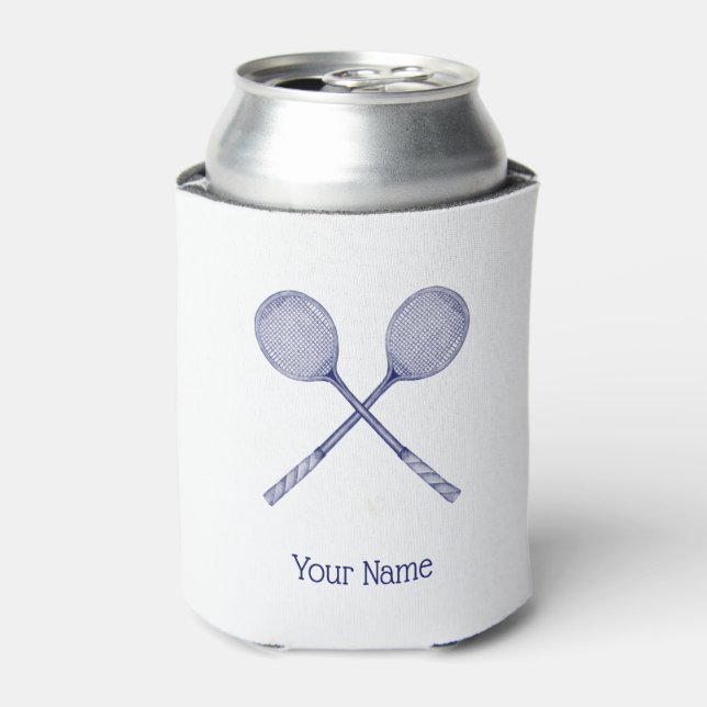 Porta-lata Azul Raquetas Esmagadas Cruzadas (Can Front)