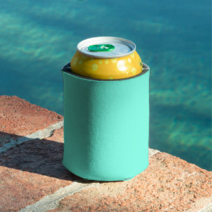 Porta-lata Azul Verde Turquesa Aquamarina Cor Sólida