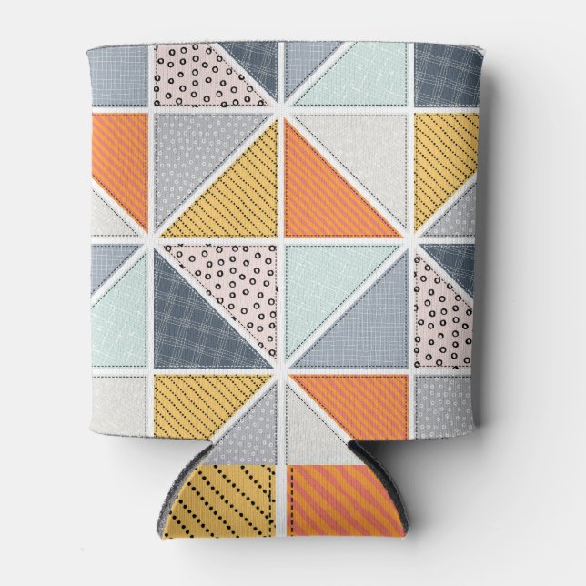 Porta-lata Azulejo de patch, padrão abstrato versátil. (Frente)