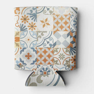 Porta-lata Azulejos Antigos: Padrão de Fundo Texturizado