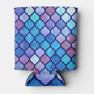 Porta-lata Azulejos árabes geométricos com Abstrato de Aquare