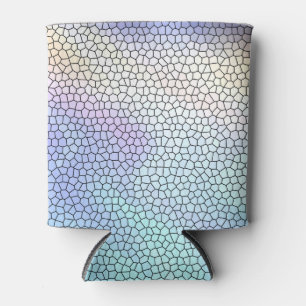 Porta-lata Azulejos de mosaico Pastel roxos azuis do Aqua