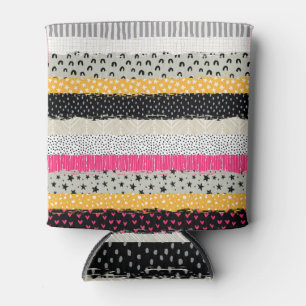 Porta-lata Azulejos de patch: Design sem costura versátil.