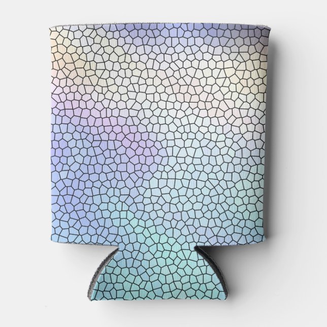 Porta-lata Azulejos do mosaico bonito do Pastel Azul-Azul-Aqu (Frente)