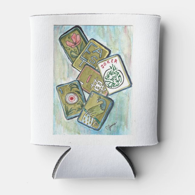 Porta-lata Azulejos Mahjong (Frente)