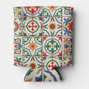 Porta-lata Azulejos marroquinos: Padrão Colorido Sem Olhos.