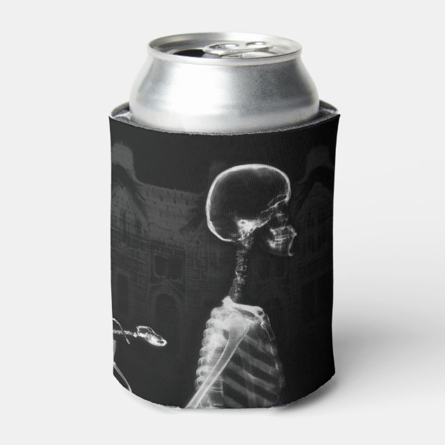 Porta-lata B&W X-Ray Vision Skeleton City (Can Front)
