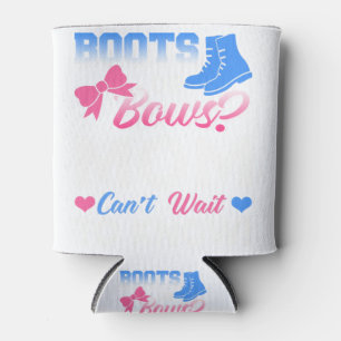 Porta-lata Baby Gender Reveal Shirt Boots ou Arcos Mamãe nã