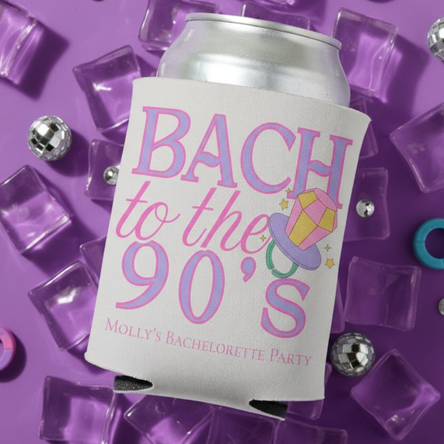 Porta-lata Bach to the 90s - Design de Festa de solteira retr (Bring the ultimate throwback energy with this playful “Bach to the 90s” design!)