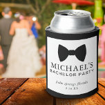 Porta-lata Bacheler Party Black Tie<br><div class="desc">Pode ser mais legal para uma despedida de solteiro com gravata preta de arco e fonte clássica e moderna.</div>