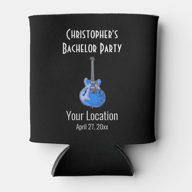 Porta-lata Bachelor Partido Casamento Favor Violão (Frente)